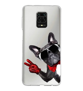 PrintiFy Xiaomi Redmi Note 9 Pro ile Uyumlu 1mm Slim Fit Köpek 2 050e Baskılı Şeffaf  Kılıf