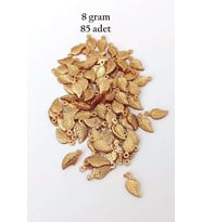 Oya Abiye Bileklik Kolye Pleksi Metalik Plastik Pul Altın Renk 8 gram 85 adet - BNC486