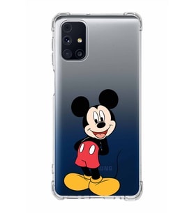 Samsung Galaxy M31s  Köşe Korumalı Antişok Kapak Mickey Mouse Tasarımlı Şeffaf  Kılıf