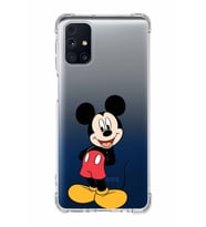 Samsung Galaxy M31s  Köşe Korumalı Antişok Kapak Mickey Mouse Tasarımlı Şeffaf  Kılıf