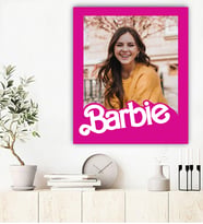Kişiye Özel Fotoğraflı Barbie Tasarım Kanvas Tablo