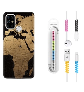 Casper E30 F20 X20 Kılıf Kablo Koruma Spiral Silikon Map Planet 1656