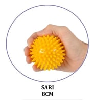 El Egzersiz Masaj ve Duyu Topu , Yumuşak Dikenli Top Sarı Renk 8 cm
