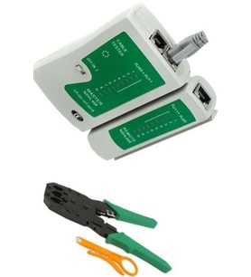 RJ45 RJ11 RJ9 Jack Telefon Data Kablosu Sıkma Pensesi Cat5 Cat6 Test Cihazı