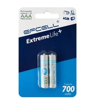 Efcell Extreme Life+ AAA 700Mah 1.2V Şarj Edilebilir Ni-MH Pil (2'Li Paket)