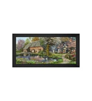 Manzara Temalı Kanvas Tablo 50 x 70 cm Siyah Çerçeve