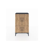 Arges Komodin 2 Raflı 4 Kapaklı 60x30x96 Antrasit-Çam