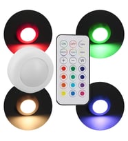 Powermaster PM-27186 Led Mobilya Merdiven Pilli Aydınlatma Lamba 3M Yapışkanlı Kumandalı Rgb Renkli 4000K 8'li Paket