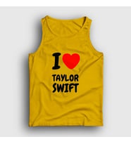Presmono Unisex Sarı I Love Taylor Swift Atlet 311249tt (Sarı)