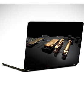 Siyah Gitar Laptop Sticker 15.6 inch (38X27CM)