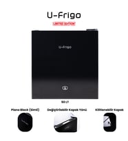 U-Frigo 50 Lt 12-24v Marin/karavan Kompresörlü Buzdolabı Temperli Cam Kapak Limited Edition Siyah