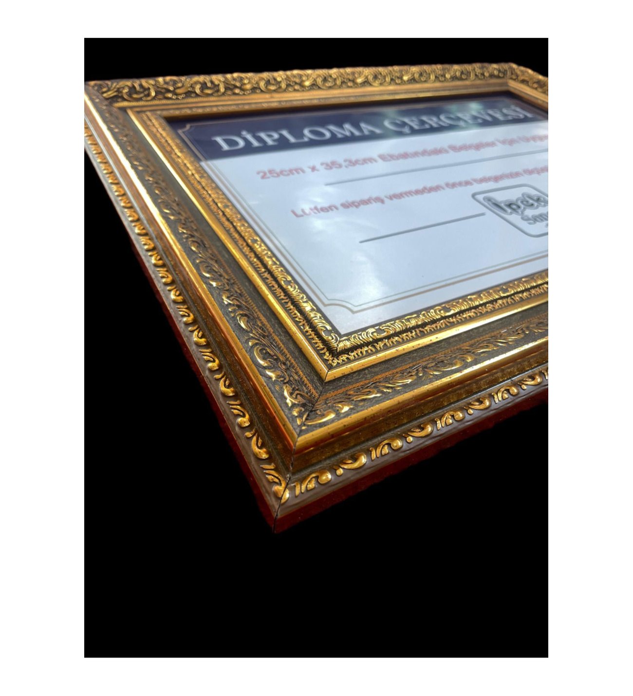 Diploma Çerçevesi 25x35,3 Ebatında - Hakiki Camlı Ürün