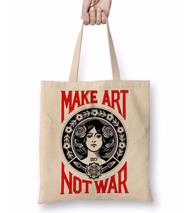 Make Love Not War Bez Çanta Uzun Saplı