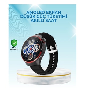 Mey İthalat® NFC Destekli Akıllı Saat AMOLED Ekranlı Şık Tasarım