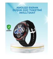 Mey İthalat® NFC Destekli Akıllı Saat AMOLED Ekranlı Şık Tasarım