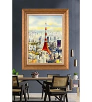 Altın Varaklı  Çerçeveli Paspartulu Tablo ndd1141 (Gold)