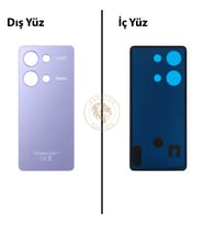 Xiaomi Redmi Note 13 Pro 4G Lavanta Moru Arka Pil Kapağı Batarya Kapağı Lazer Kesim Back Cover
