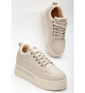 Granes Kadın Bej Gizli Topuk Sneaker (Karışık)