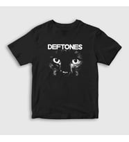 Presmono Unisex Çocuk Siyah Cat Deftones T-Shirt 377328tt