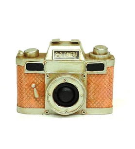 Dekoratif Metal Fotoğraf Makinesi Biblo Ev Ofis Hediyelik