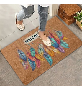 Valerine Life Sarkaç Tüyler Welcome Kapı Önü Paspası 45x70cm (Kahverengi)