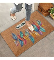 Valerine Life Sarkaç Tüyler Welcome Kapı Önü Paspası 45x70cm (Kahverengi)