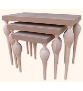Zigon ILGZ 18086 TOMBUL Model Kayın Klasik Balon Ayak Model MDF tabla HAM El yapı