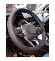 Renault Megane 4 Uyumlu Dikmeli Direksiyon Kılıfı Mavi İpli (38×10.5cm)