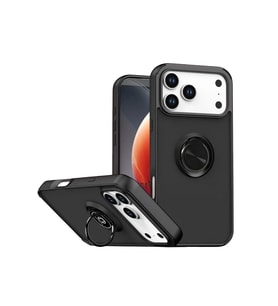 Newface Apple iPhone 17 Pro Max Montreal Yüzüklü Silikon Kapak - Siyah