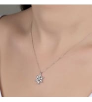 Ucarticaret S-warovski Taşlı Gümüş Kartanesi Bayan Kolye