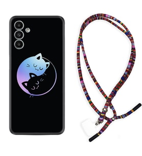 Samsung A23 A31 A32 A50 A51 A52 A53 A70 Kılıf Boyun Asklı Rasta Silikon Love Cats 1604