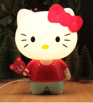Hello Kitty Gece Lambası ve Masa Lambası (Kırmızı)