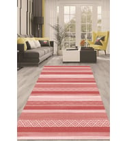 Dijital Kaymaz Taban Yıkanabilir Modern Renkli Salon Halısı Mutfak Halısı Yolluk ND-HT-1002 (Kırmızı)