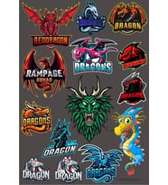 Ejderha Sticker Set-10 13 Parça Telefon, Tablet, Defter, Laptop Sticker