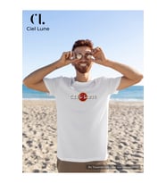 Nevermind Unisex Optic Line Ciel Lune - Oversize T-Shirt (Beyaz)