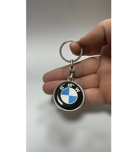 Bmw Yazılı Metal Anahtarlık Çift Yönlü (1 ADET) (Standart)