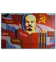 Cakatablo  Mozaik Lenin ve Orak Çekiç MDF Tablo