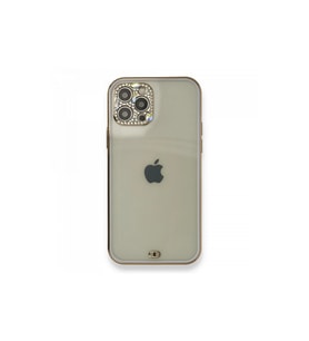 Apple İphone 12 Pro Kılıf Liva Taşlı Silikon - Mor