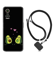 General Mobile GM 21 Pro GM 22 Pro Plus Kılıf Boyun Askılı Silikon Aşık Avokadolar 1642