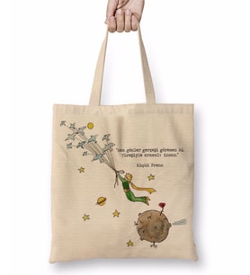 Le Petit Prince Küçük Prens 05 Bez Çanta Uzun Saplı