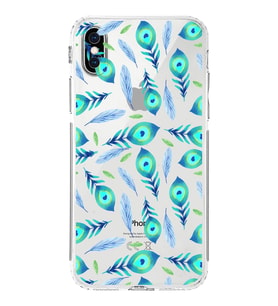 PrintiFy iPhone X ile Uyumlu Nazar Boncuğu 3 Baskılı Kamera Korumalı Şeffaf Silikon Kılıf
