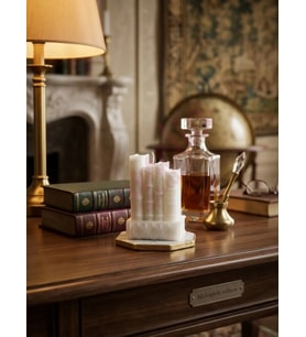 Mumelia Candles Kitaplık Figür - Doğal Soya Dekoratif Mum - Beyaz
