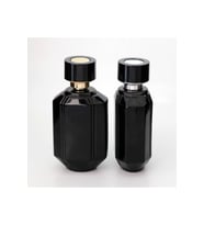 PARFÜM VE KOLONYA ŞİŞESİ 100 ML 3 ADET SİYAH ÖZEL KOLAY KAPAMA CAM ŞİŞE (Şeffaf)