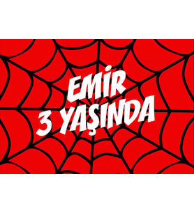 Örümcek Adam Temalı Doğum Günü Afişi 35X50 cm