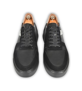 DeepSEA Erkek  Bağcıklı Yüksek Poli Taban Spor Ayakkabı  Sneaker 2509946 (Siyah)