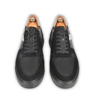 DeepSEA Erkek  Bağcıklı Yüksek Poli Taban Spor Ayakkabı  Sneaker 2509946 (Siyah)