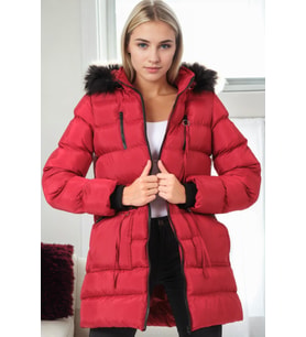 Dewberry Kadın %100 Polyester Kaban Bordo Z9763 Günlük Dış Giyim, Kazak ve Gömlek Kombini, Seyahat Gardırobu