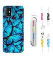 INFINIX Hot 8 9 10 11S Hot 10 Play 10T Kılıf Kablo Koruma Spiral Silikon Owl 1351