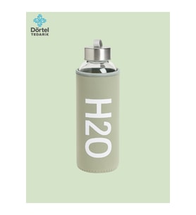 H2o Kılıflı Cam Matara 500 ML