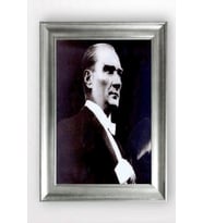Gümüş Çerçeveli Atatürk Tablo cv1421